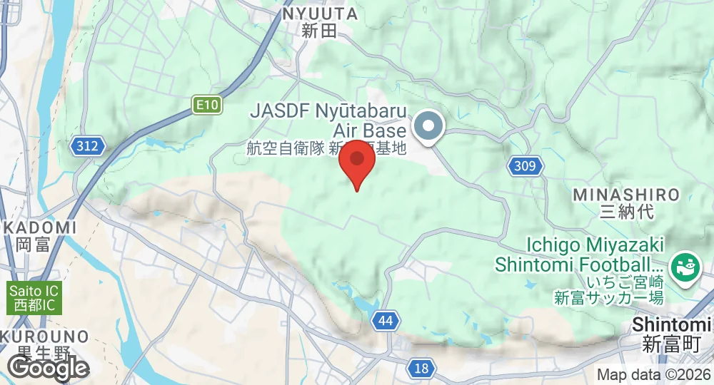 Map of Nyutabaru Air Base
