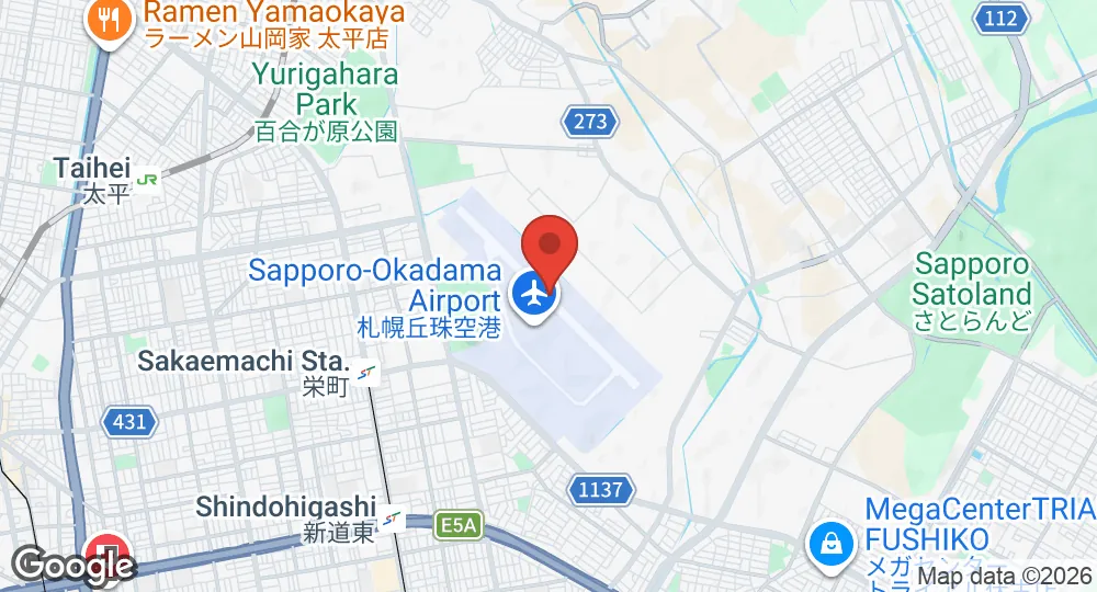 Map of Okadama Airport