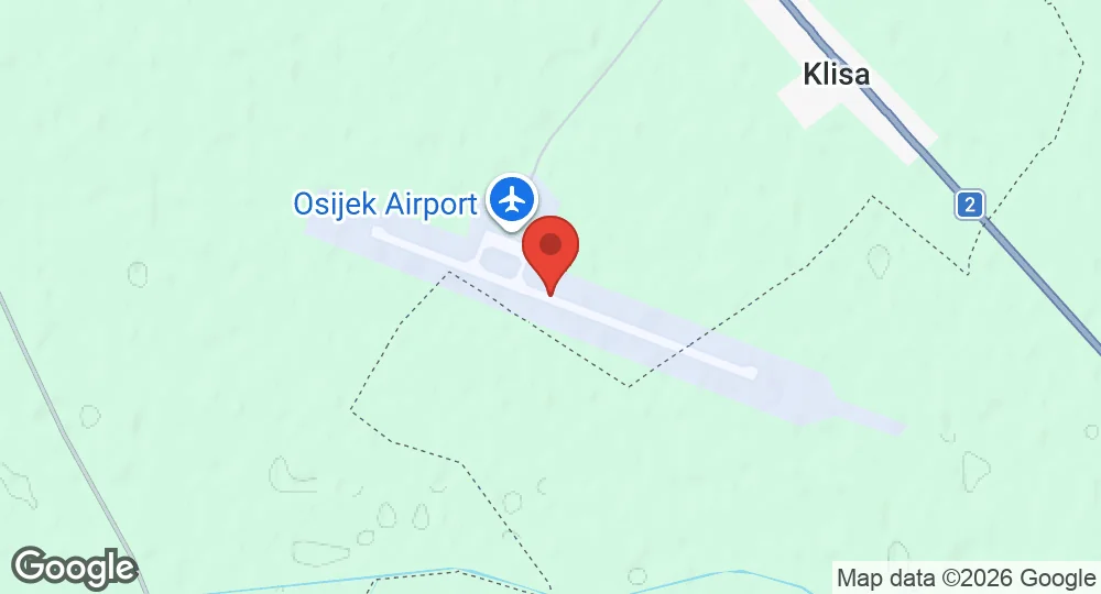 Map of Osijek Airport