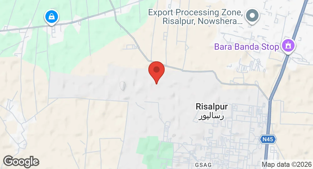Map of PAF Academy Asghar Khan