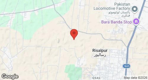 Map of PAF Academy Asghar Khan