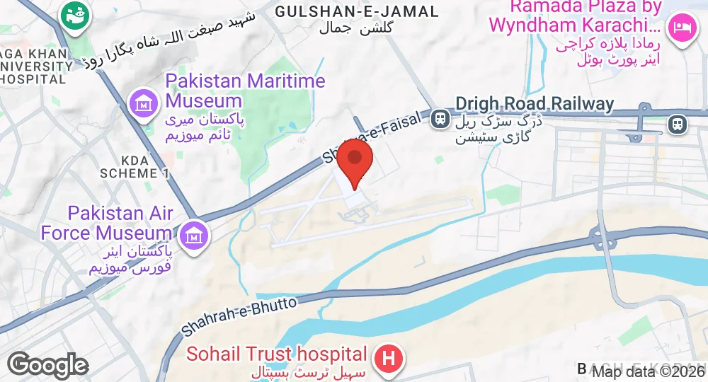 Map of PAF Base Faisal