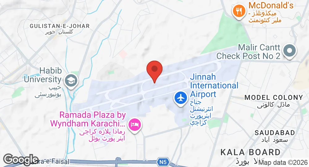 Map of PAF Base Karachi