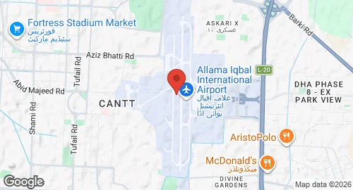 Map of PAF Base Lahore
