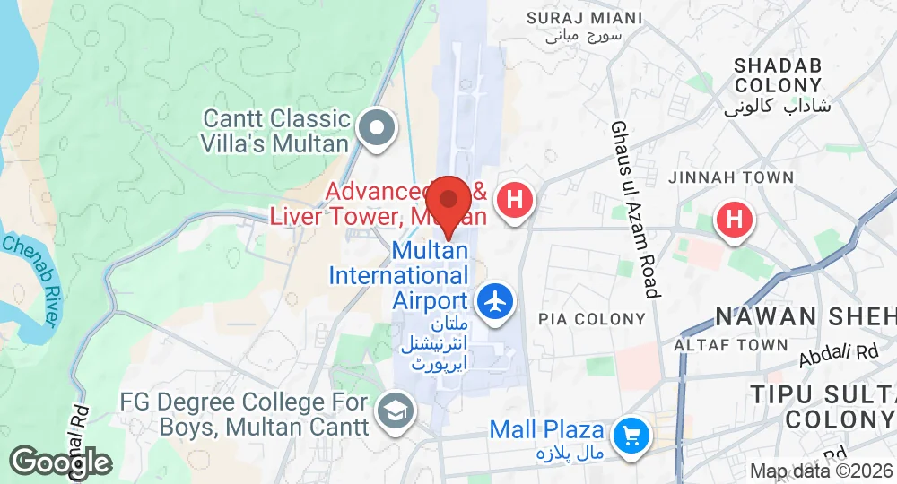 Map of PAF Base Multan
