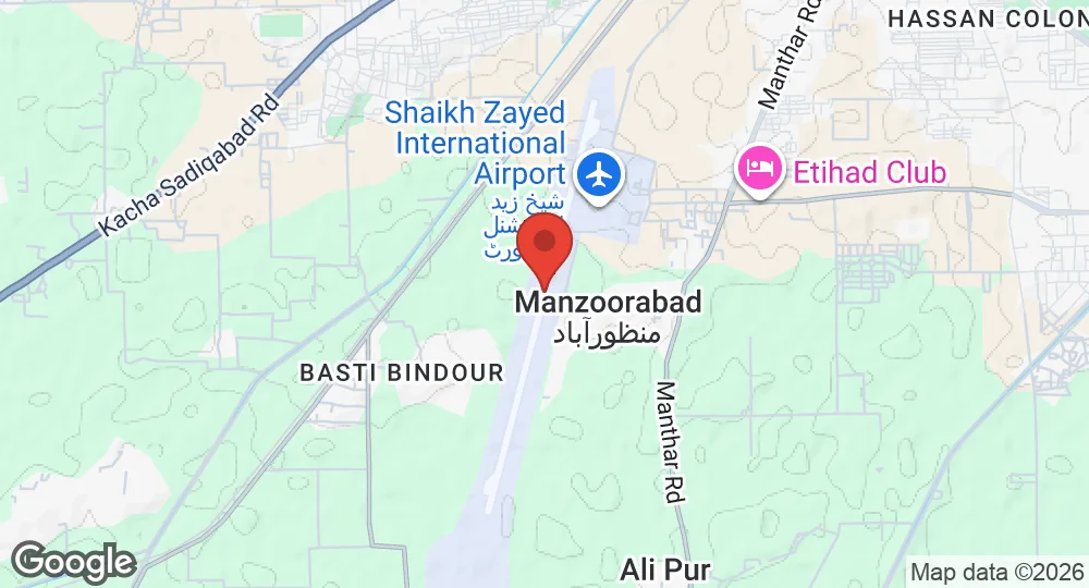 Map of PAF Base Rahimyar Khan