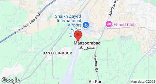 Map of PAF Base Rahimyar Khan