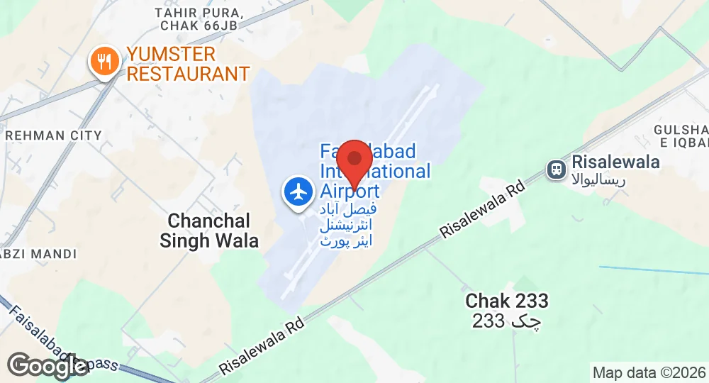 Map of PAF Base Risalewala