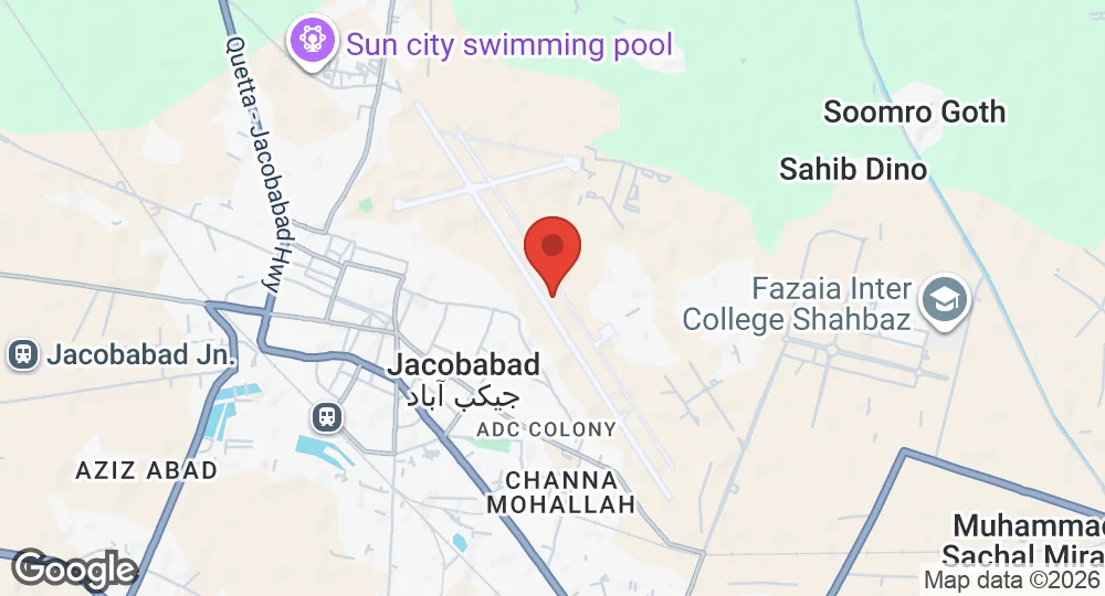Map of PAF Base Shahbaz