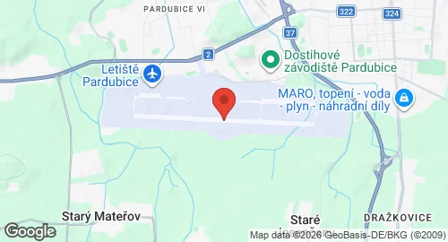 Map of Pardubice Airport