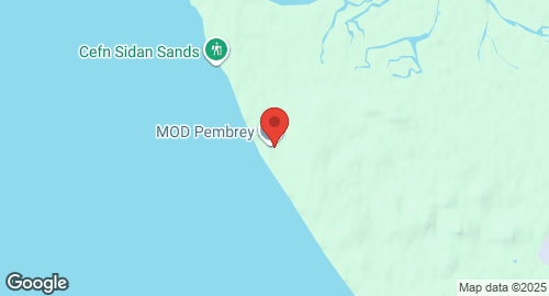 Map of Pembrey Sands Air Weapons Range