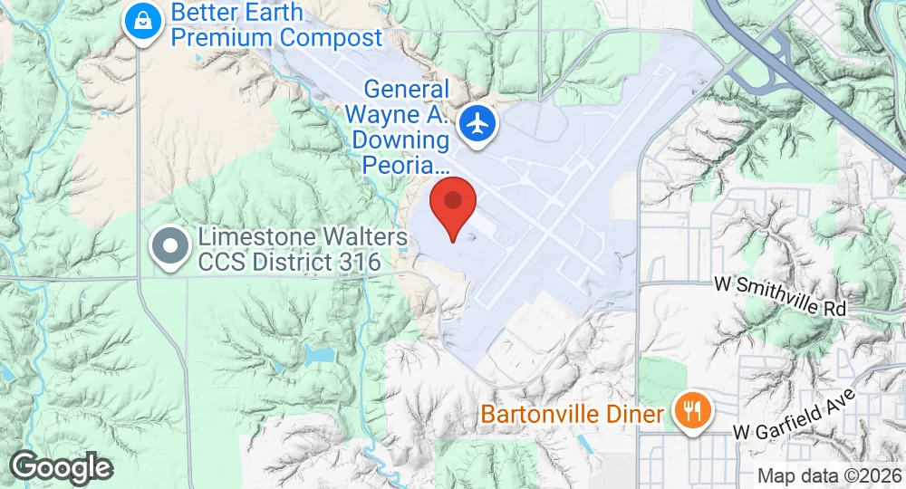 Map of Peoria Air National Guard Base