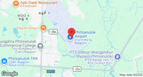 Map of Phitsanulok Airport