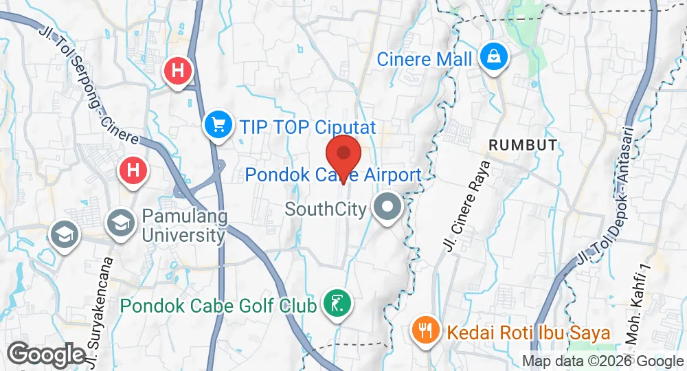 Map of Pondok Cabe Airport
