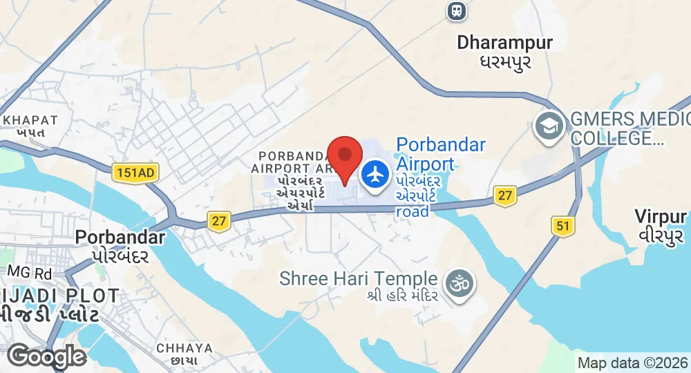 Map of Porbandar Naval Air Enclave