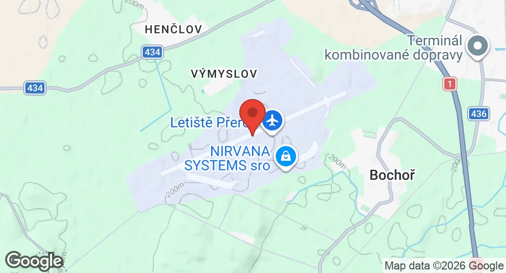 Map of Přerov Air Base