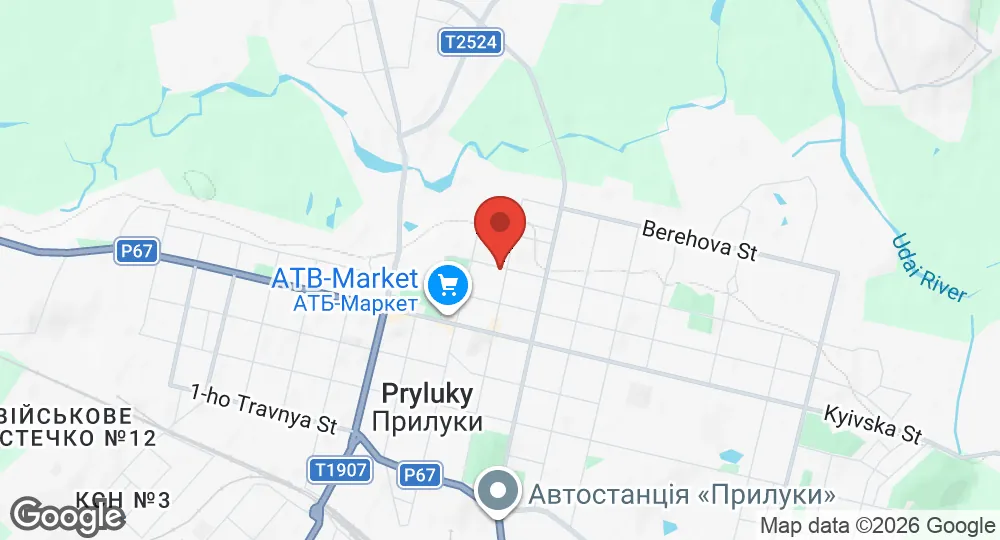 Map of Pryluky Air Base