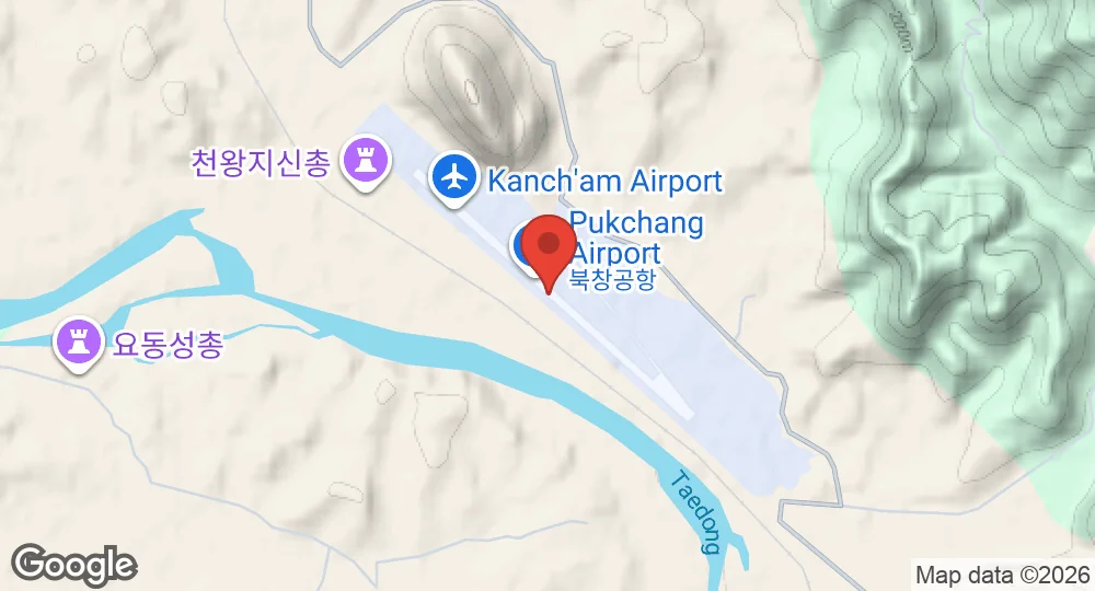 Map of Pukchang Airport