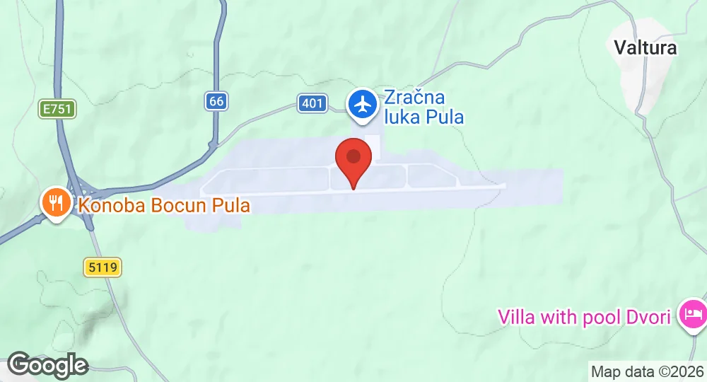 Map of Pula Airport