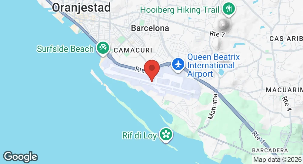 Map of Queen Beatrix International Airport