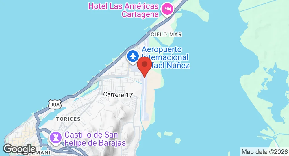 Map of Rafael Núñez International Airport