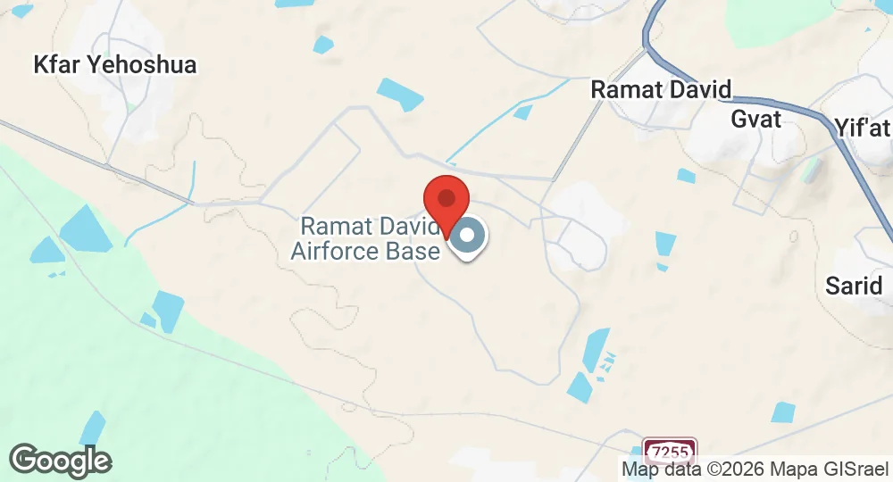 Map of Ramat David Airbase