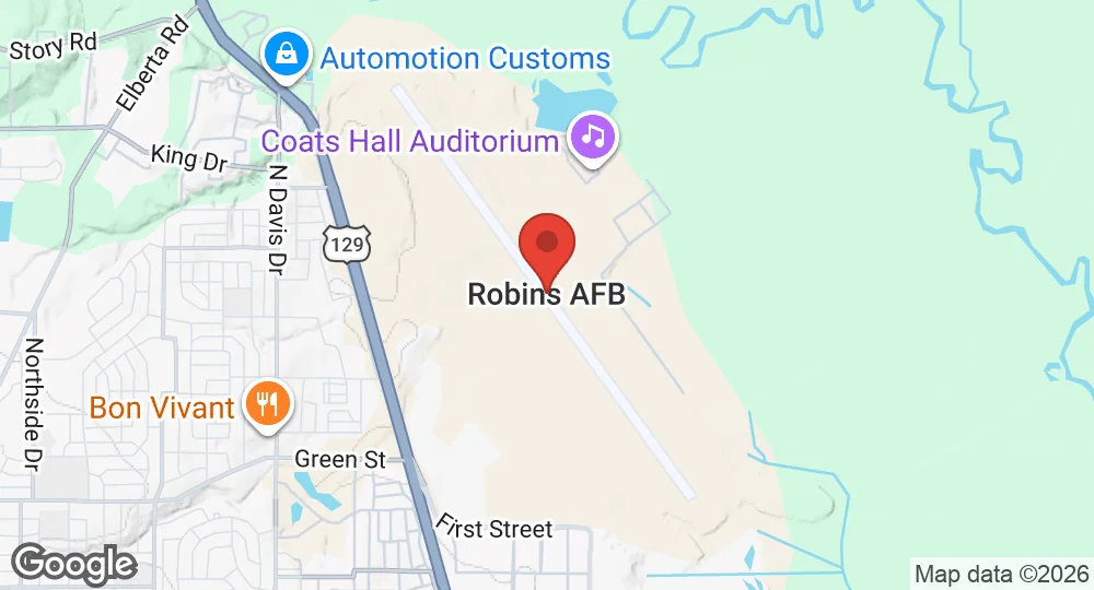Map of Robins Air Force Base