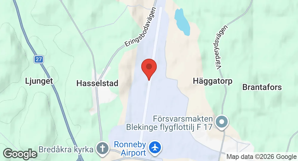 Map of Ronneby Air Base