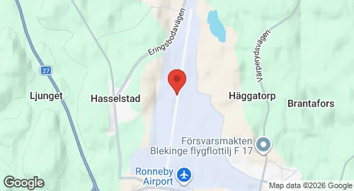 Map of Ronneby Air Base