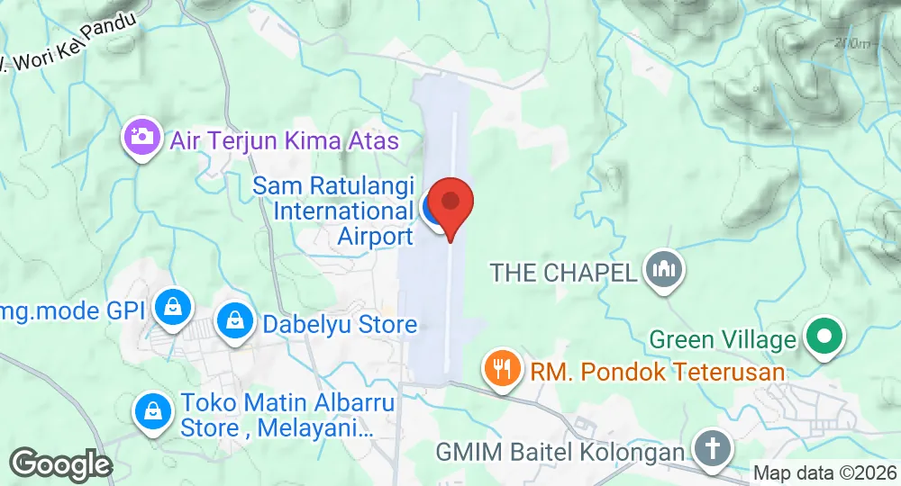 Map of Sam Ratulangi Air Force Base
