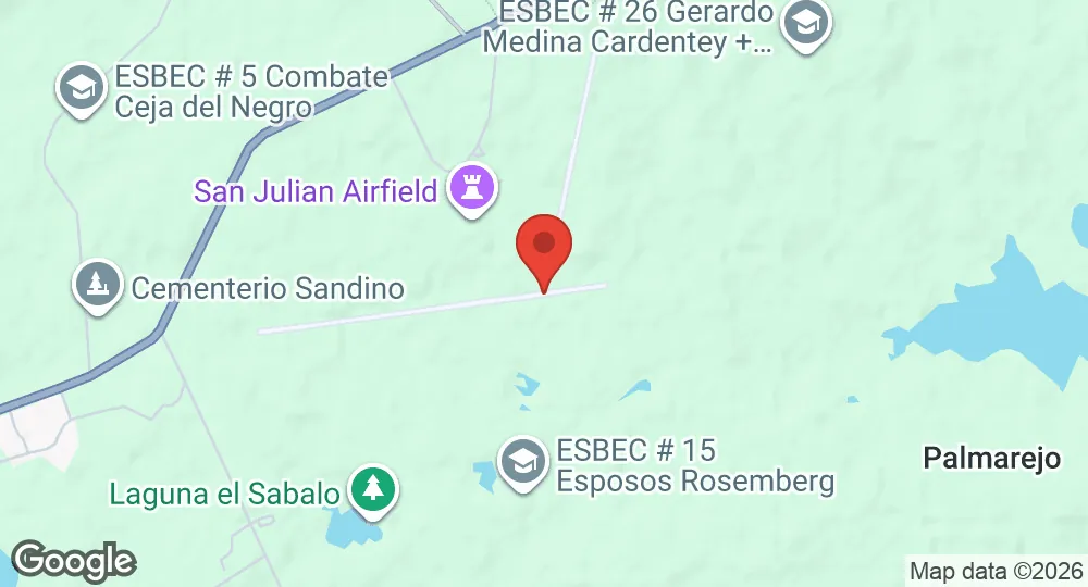 Map of San Julián Air Base