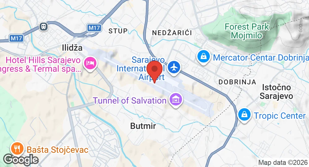 Map of Sarajevo Air Base