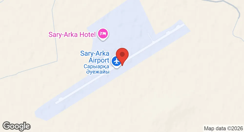Map of Sary-Arka Airport