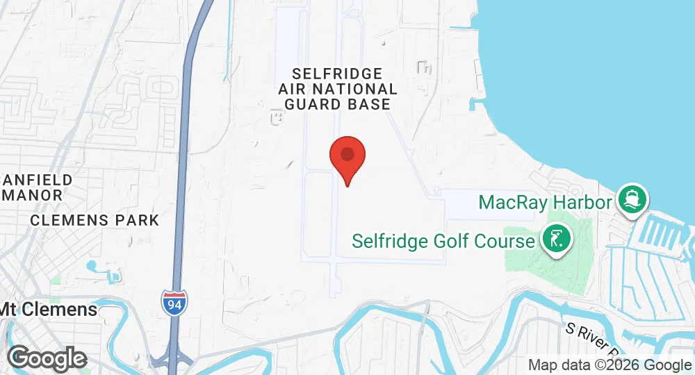Map of Selfridge Air National Guard Base