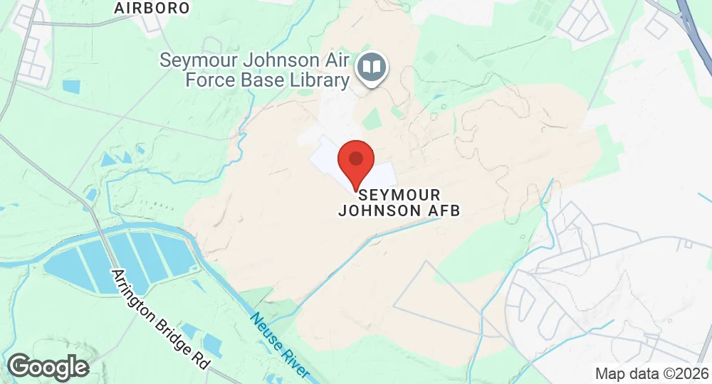 Map of Seymour Johnson Air Force Base