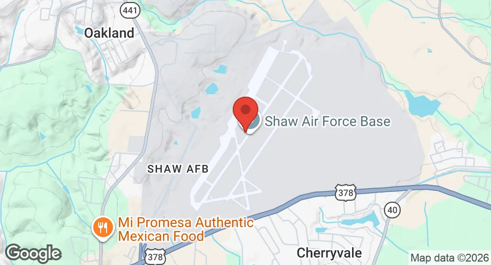 Map of Shaw Air Force Base