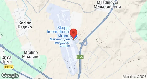 Map of Skopje International Airport