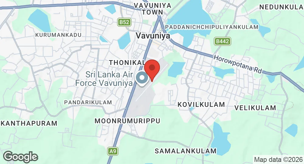Map of SLAF Vavuniya