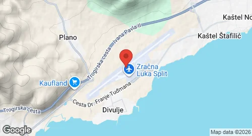 Map of Split Airport
