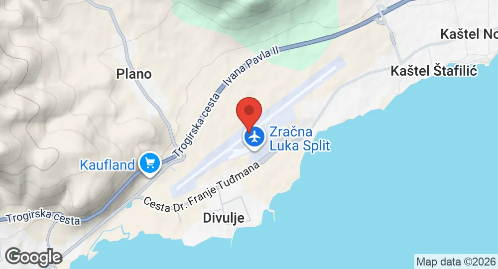 Map of Split Airport