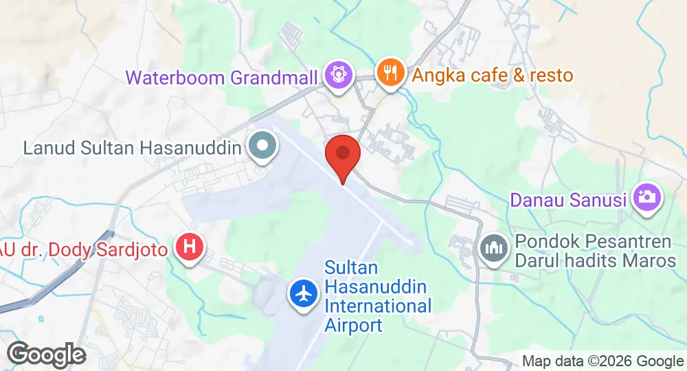 Map of Sultan Hasanuddin Air Force Base
