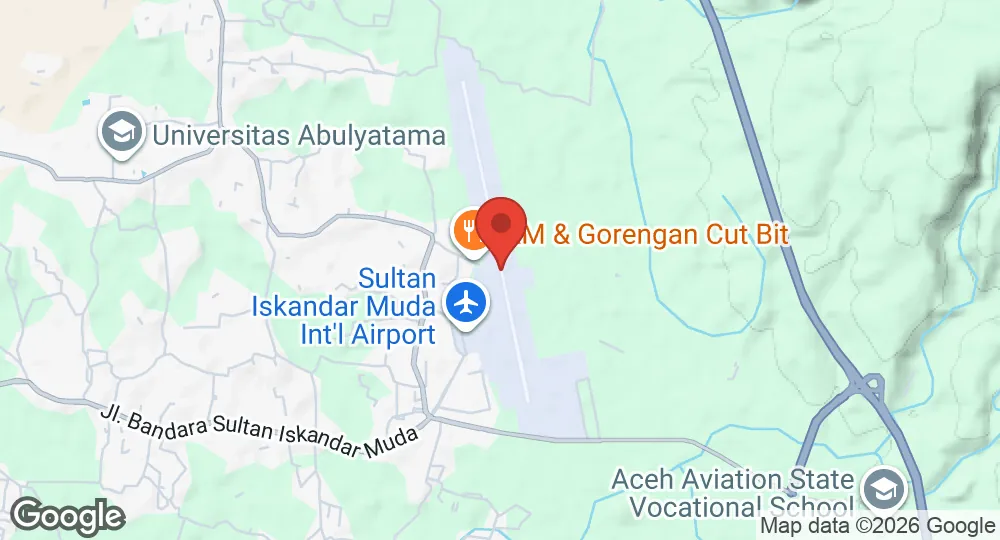 Map of Sultan Iskandar Muda Air Force Base