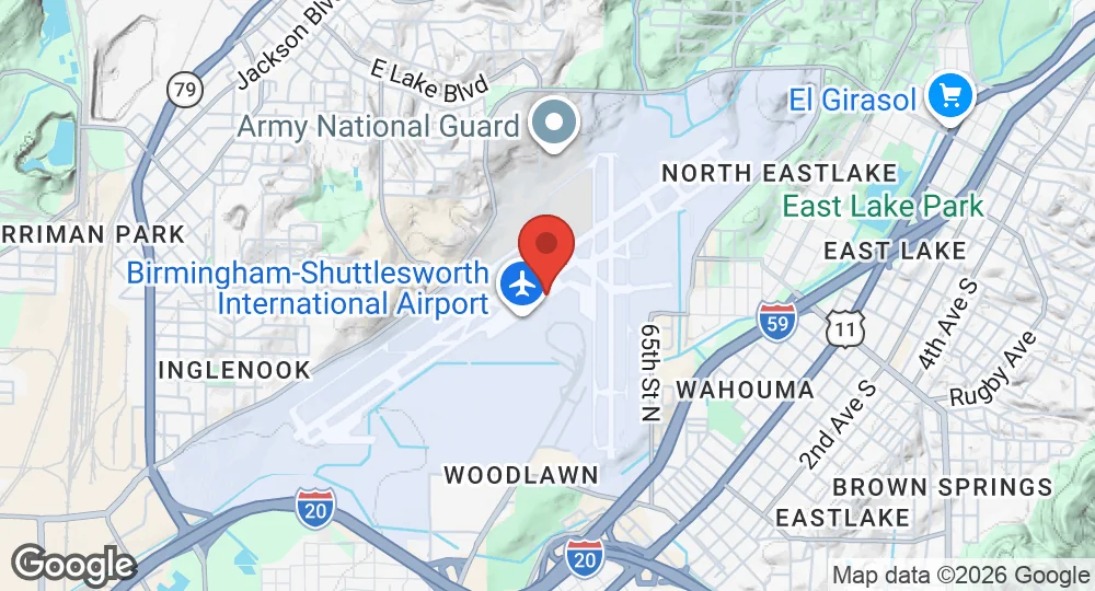 Map of Sumpter Smith Air National Guard Base