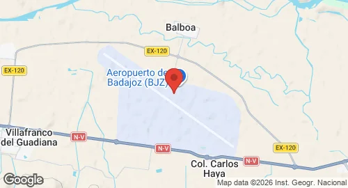 Map of Talavera la Real Air Base