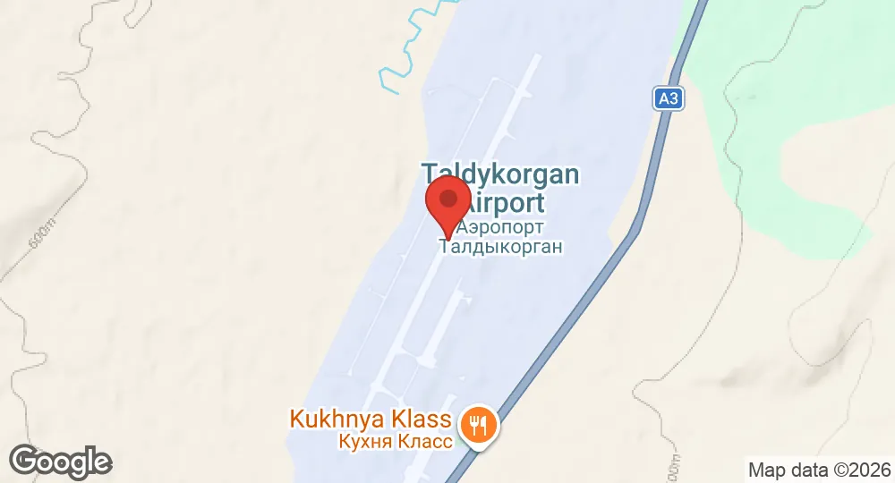 Map of Taldykorgan Airport