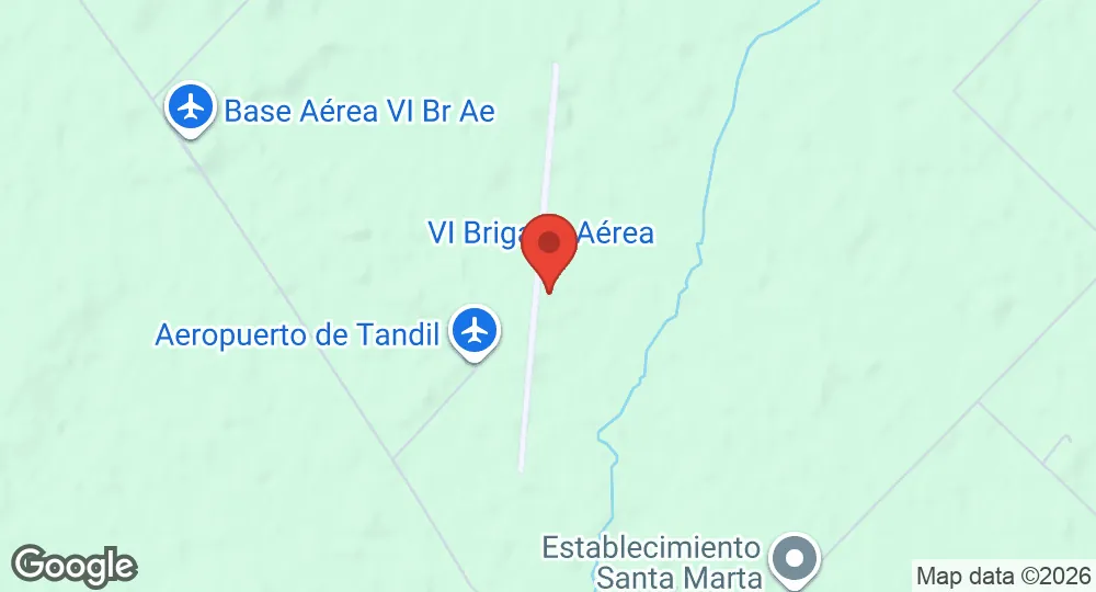 Map of Tandil Air Base