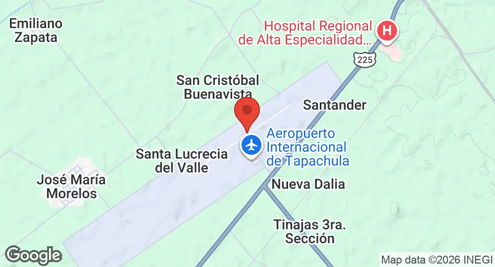 Map of Tapachula Naval Air Base
