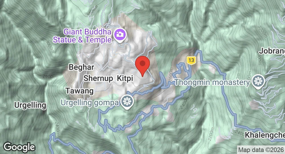 Map of Tawang AFS