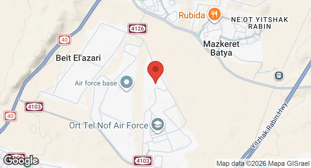 Map of Tel Nof Airbase