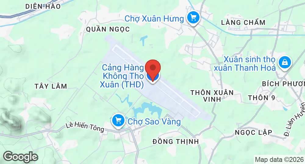 Map of Tho Xuan Airport